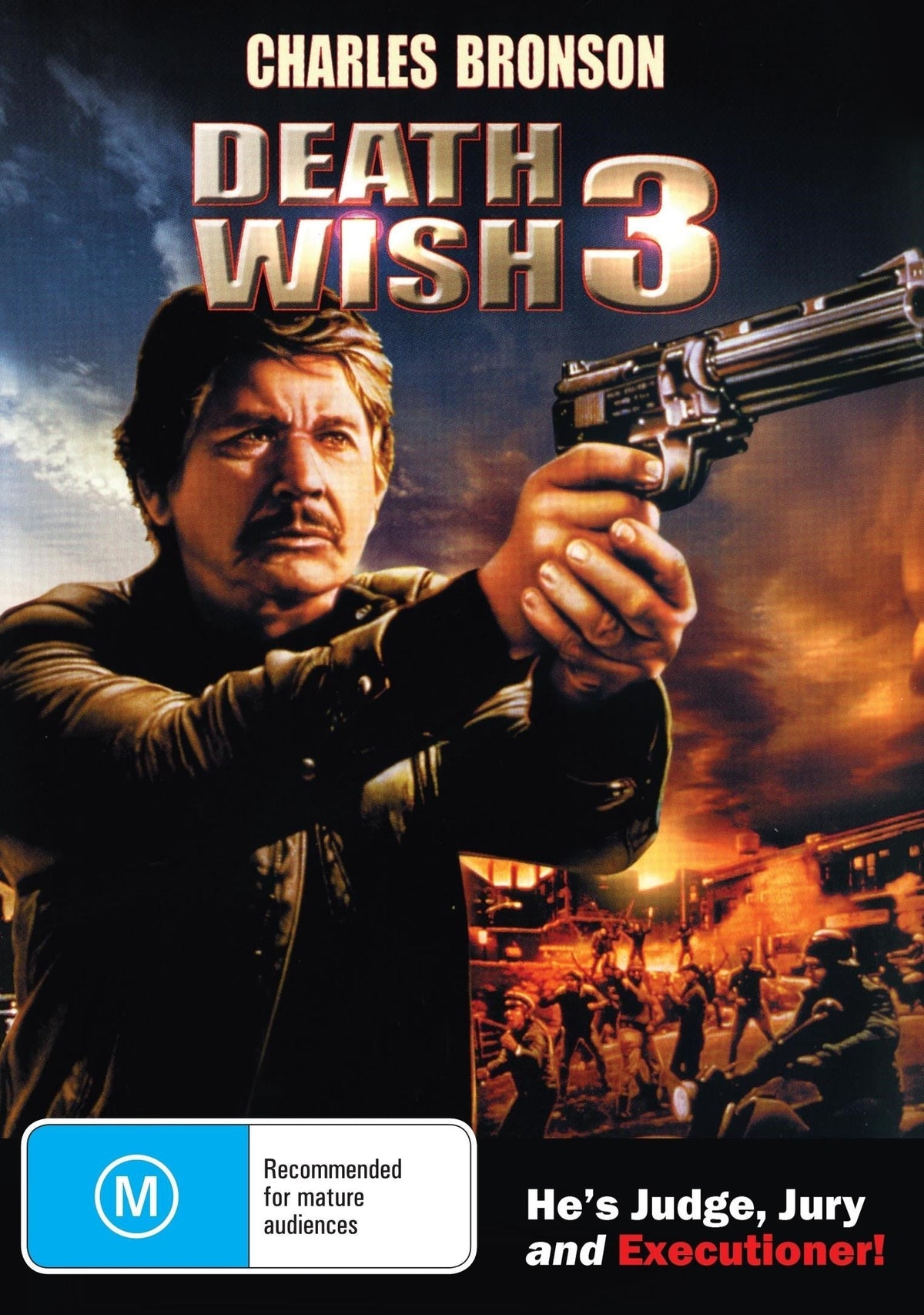 Death Wish 3 DVD featuring Charles Bronson and Deborah Raffin, crime action movie, collectible rareandcollectibledvds edition.