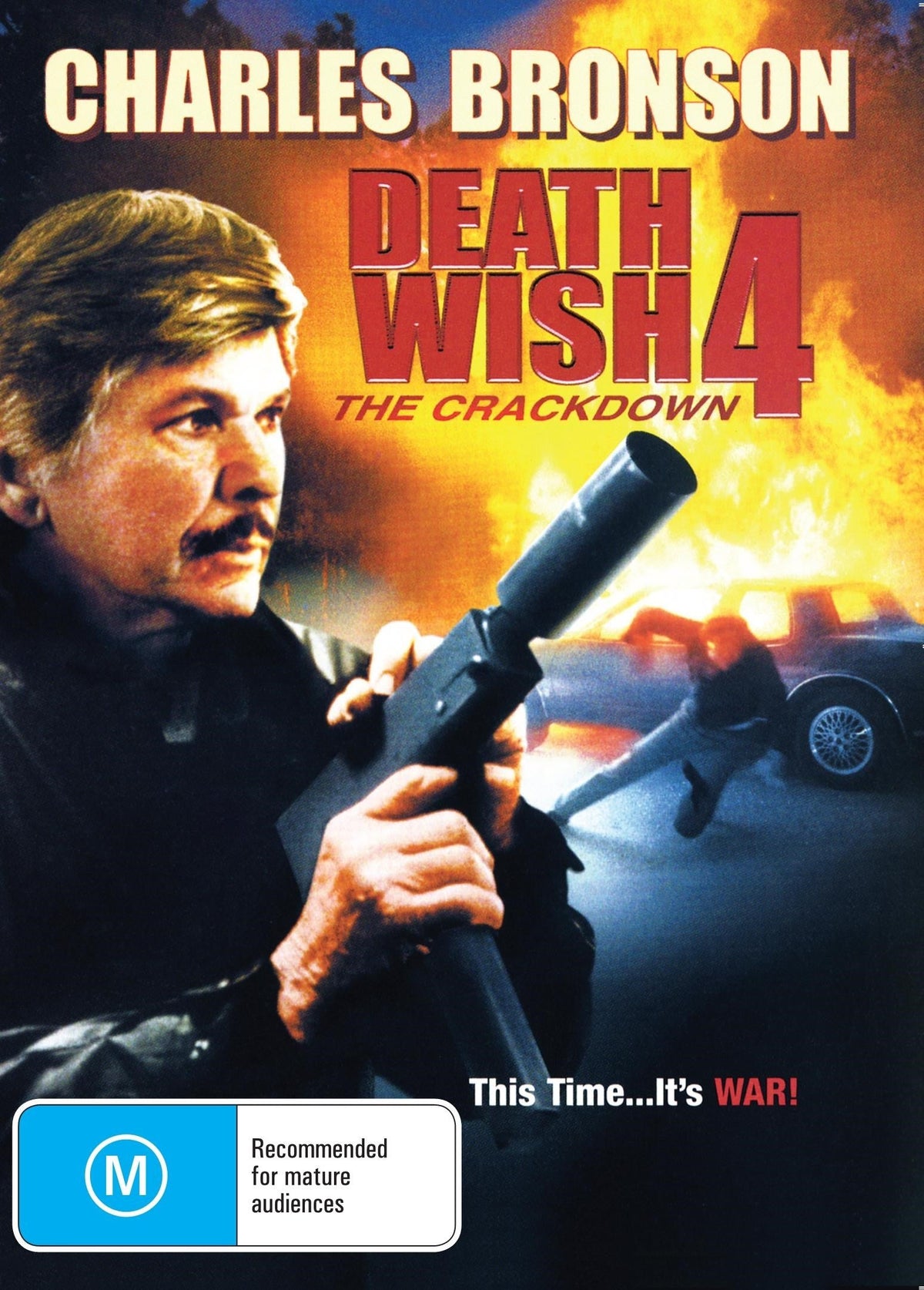 DVD cover of Death Wish 5: The Face of Death featuring Charles Bronson and Lesley-Anne Down in a drama film.