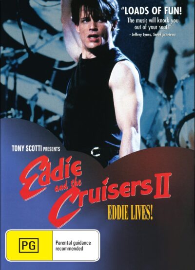 Eddie and The Cruisers II DVD featuring Michael Paré and Marina Orsini, drama film with actors on the cover.