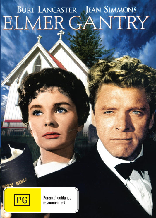 Elmer Gantry DVD featuring Burt Lancaster and Jean Simmons, a drama film, from Rare and Collectible DVDs collection.