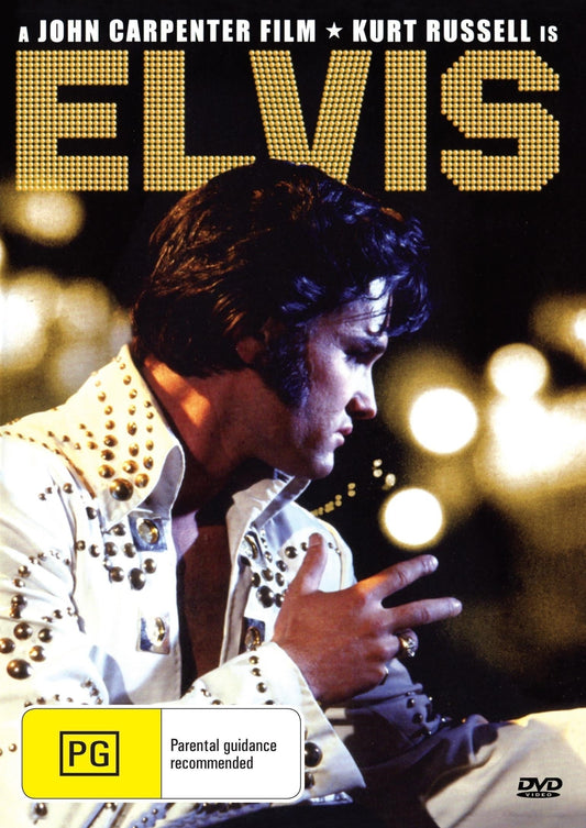 Elvis on DVD drama featuring Kurt Russell and Shelley Winters, displayed in a collectible DVD case with cover art.