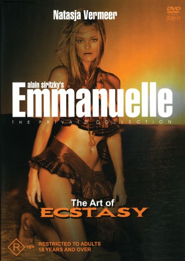 DVD cover of Emmanuelle The Private Collection: The Art of Ecstasy featuring Natasja Vermeer and Tais Ferrari in a drama film.
