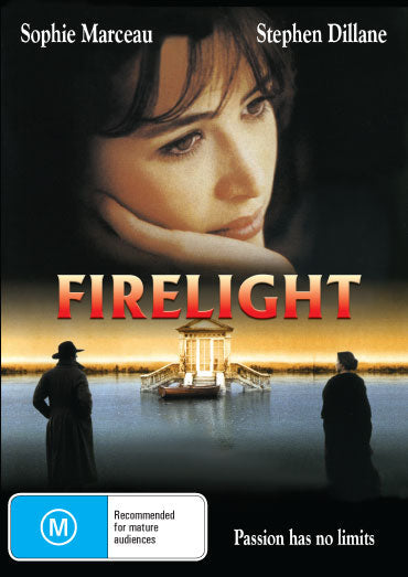 Firelight DVD drama starring Sophie Marceau and Stephen Dillane, featuring the movie cover and artwork from the film.