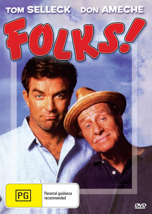 DVD of the comedy film "Folks!" starring Tom Selleck and Don Ameche, featuring collectible packaging from Rareandcollectibledvds.