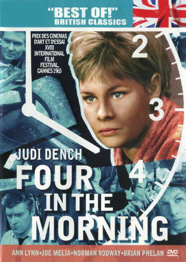 DVD cover of "Four In The Morning" drama featuring Ann Lynn and Judi Dench, from RareAndCollectedDVDs.
