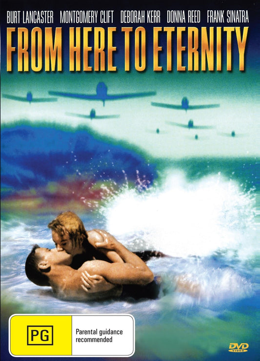 DVD of "From Here To Eternity" drama featuring Burt Lancaster and Montgomery Clift, from rareandcollectibledvds.