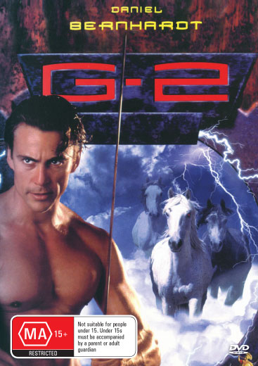 G 2: Mortal Conquest DVD featuring Daniel Bernhardt and Meeka Schiro, action movie with intense fight scenes.