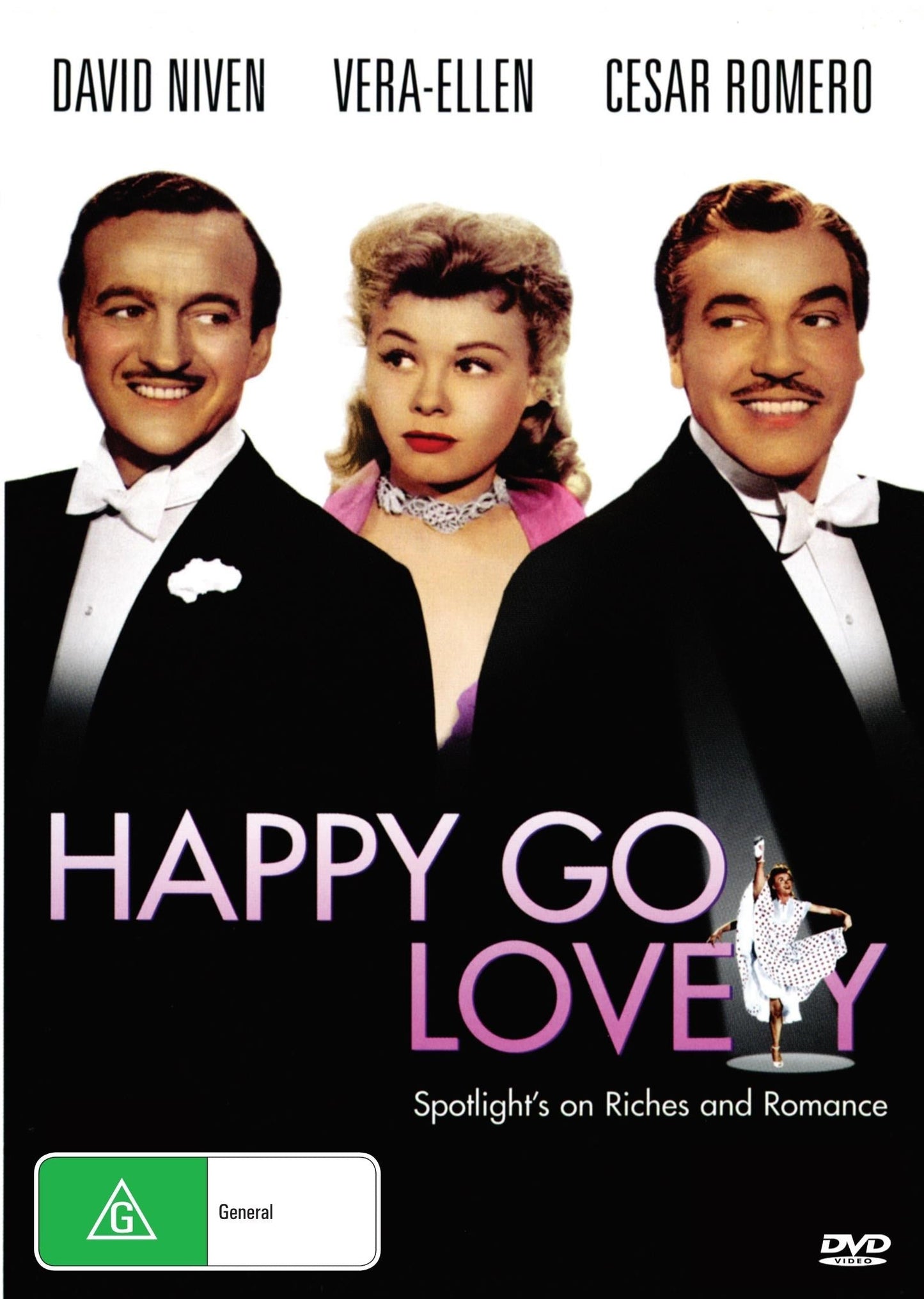 DVD cover of Happy Go Lovely musical featuring David Niven and Vera-Ellen, available from rareandcollectibledvds.