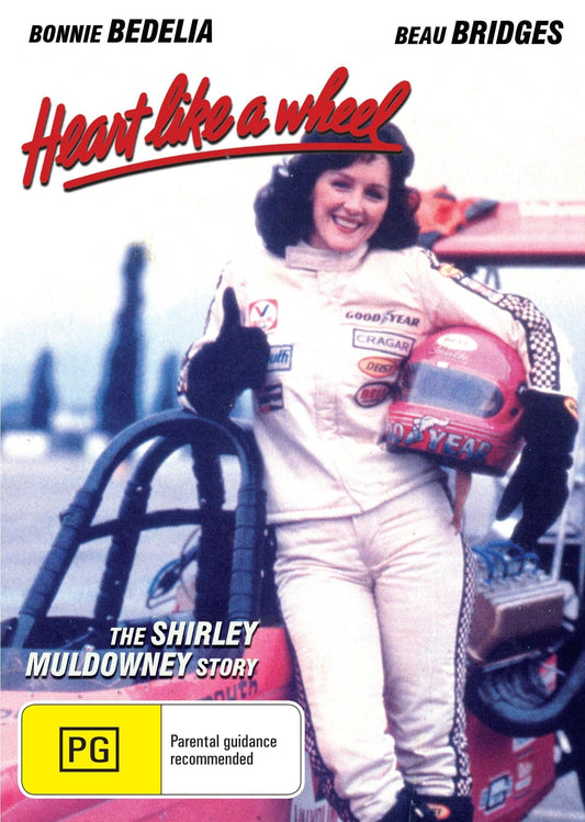 DVD cover of "Heart Like a Wheel" drama featuring Bonnie Bedelia and Beau Bridges, showing the movie poster artwork.