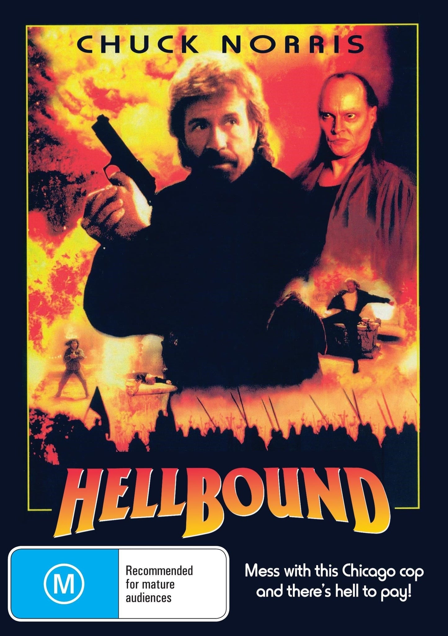 DVD of Hell Bound featuring Chuck Norris and Calvin Levels, action film from RareAndCollectibleDVDs.