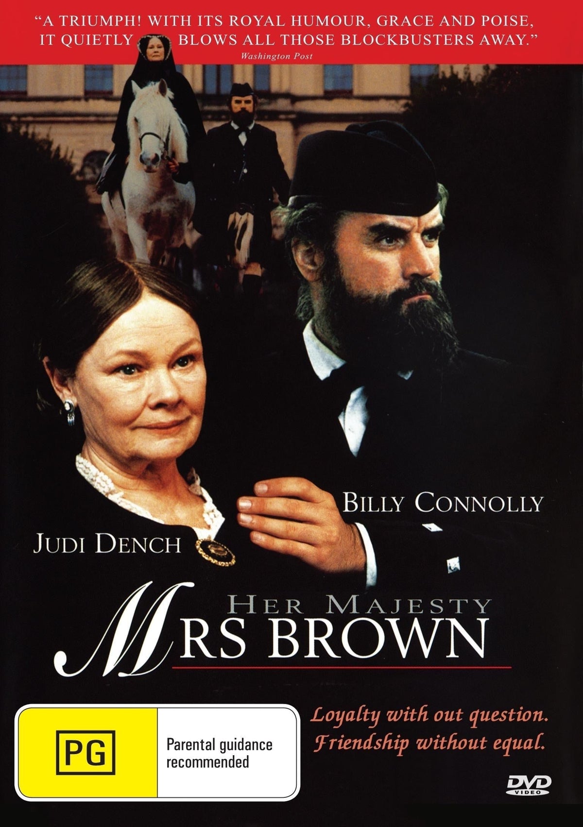 DVD cover of "Her Majesty Mrs. Brown" featuring Judi Dench and Billy Connolly, from Rare and Collectible DVDs.