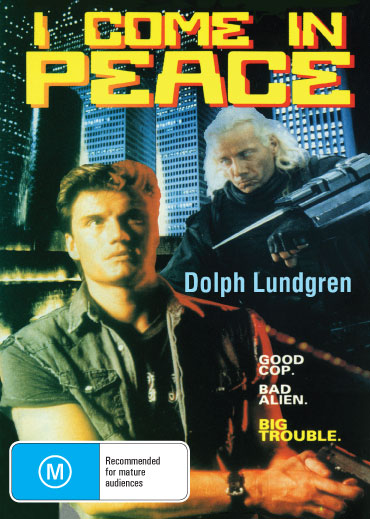 DVD cover for I Come In Peace aka Dark Angel featuring Dolph Lundgren and Brian Benben, horror movie from RareandCollectibleDVDs