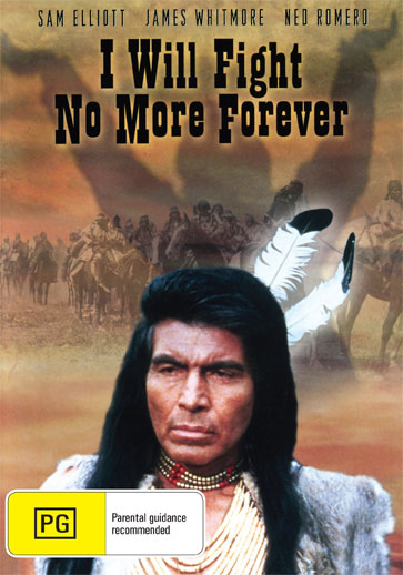 DVD of I Will Fight No More Forever featuring James Whitmore and Sam Elliott, action film from Rare and Collectible DVDs.