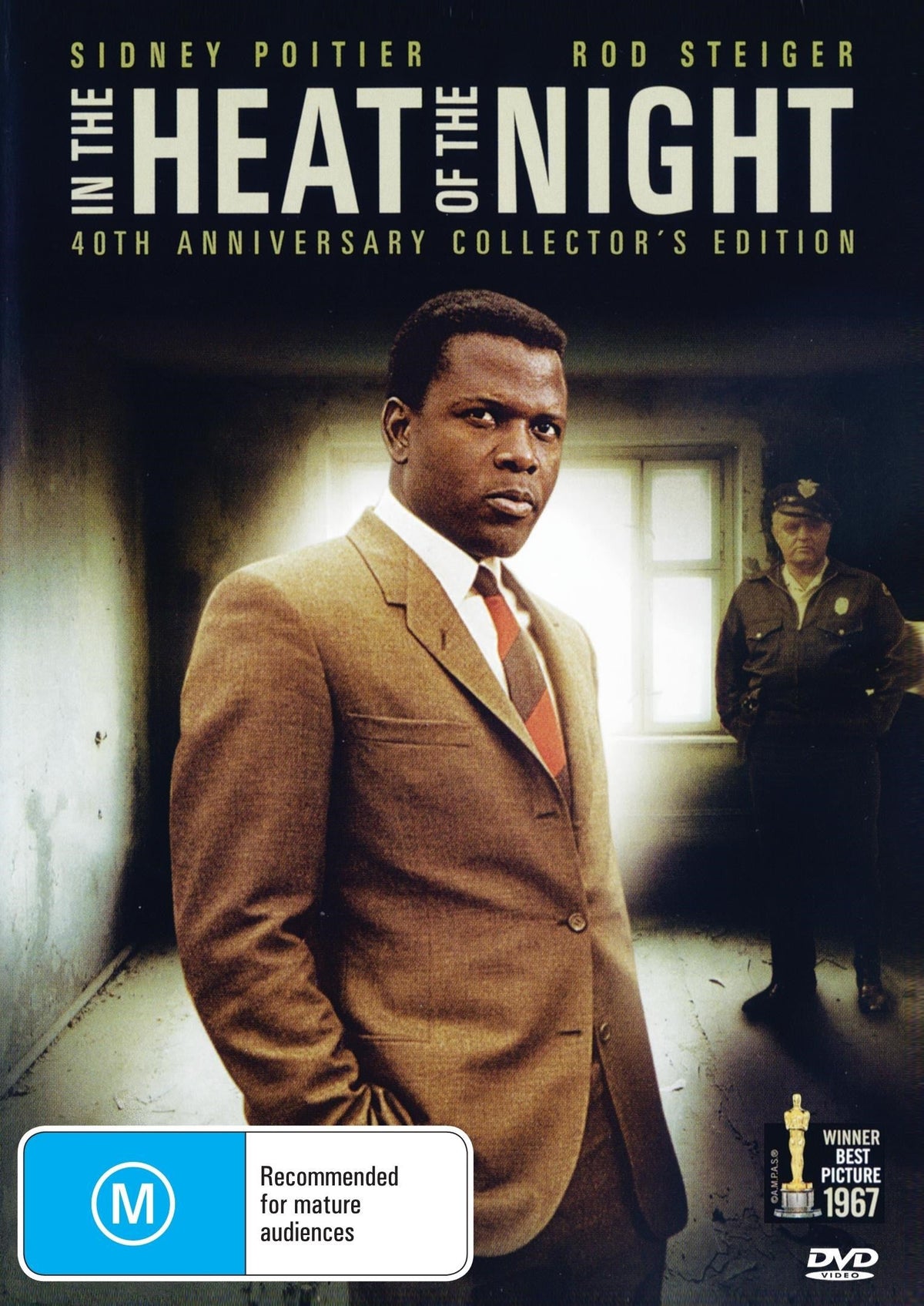 DVD of In The Heat Of The Night featuring Sidney Poitier and Rod Steiger, mystery movie, from RareandCollectibleDVDs.