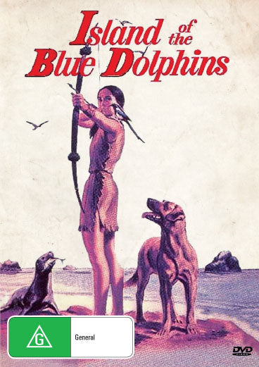 Island of the Blue Dolphins DVD featuring Celia Milius and Larry Domasin, a biography film in a standard DVD case.