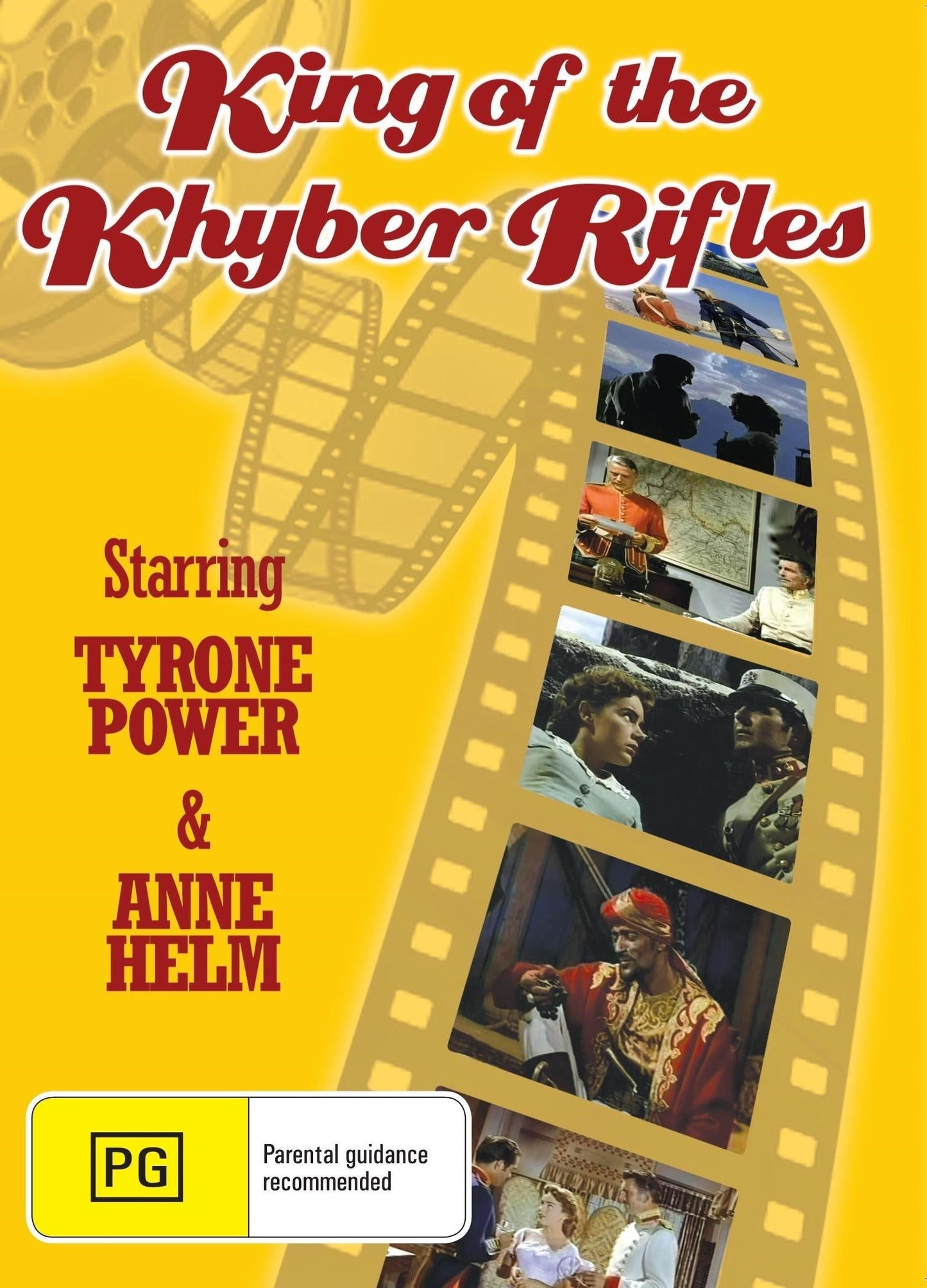 DVD cover of King of the Khyber Rifles featuring Tyrone Power and Terry Moore, an adventure film from the rareandcollectibledvds collection.
