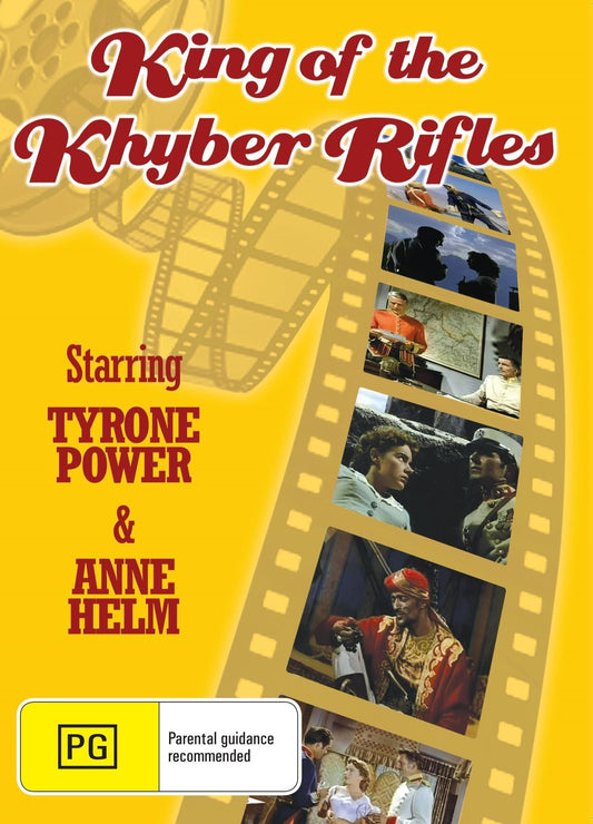 DVD cover of King of the Khyber Rifles featuring Tyrone Power and Terry Moore, adventure film from rareandcollectibledvds.