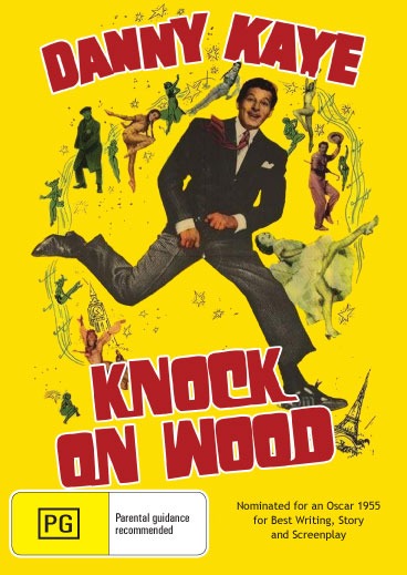 DVD of Knock On Wood comedy starring Danny Kaye and Mai Zetterling, featuring cover art from RareAndCollectibleDVDs