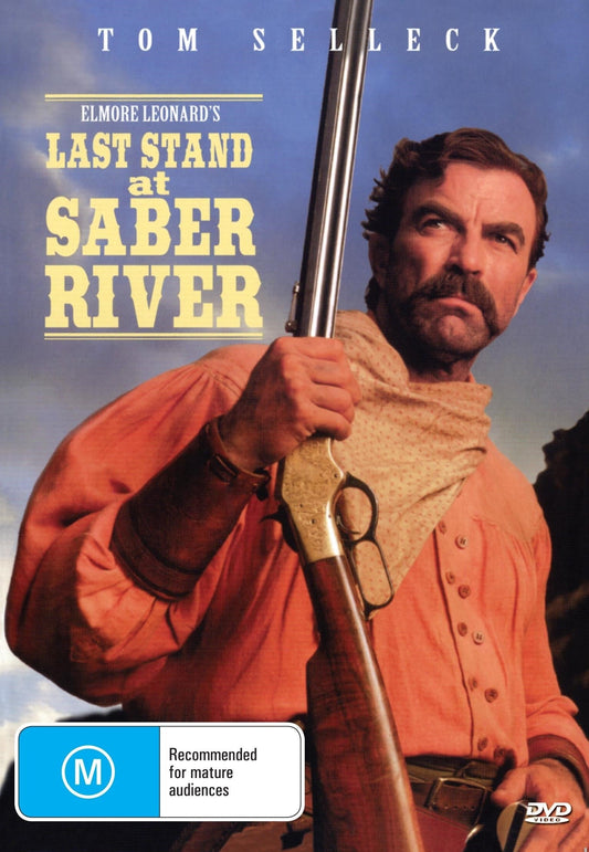 DVD cover of Last Stand at Saber River featuring Tom Selleck and Suzy Amis, action film from Rare and Collectible DVDs.