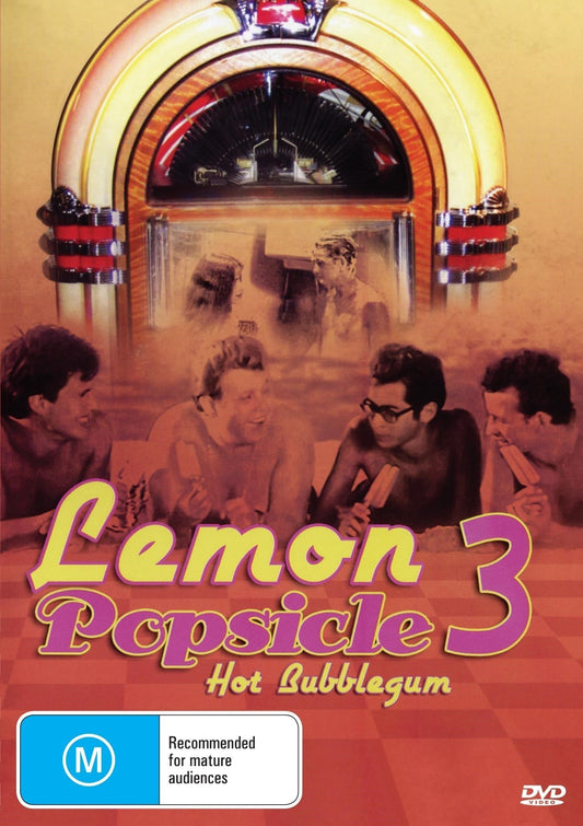 DVD cover of Lemon Popsicle 3 Hot Bubblegum featuring Yftach Katzur and Jonathan Sagall, drama film from Rareandcollectibledvds.