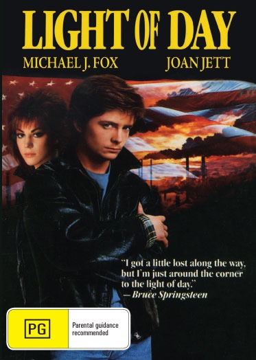 Light of Day DVD featuring Michael J. Fox and Gena Rowlands, a drama film with a cover image showing the DVD case and artwork.