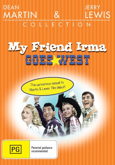 DVD cover of "My Friend Irma Goes West" comedy featuring John Lund and Marie Wilson, part of the rareandcollectibledvds collection.