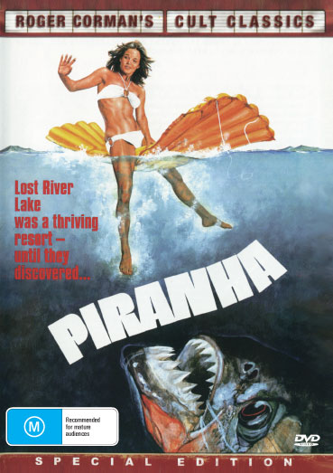 DVD cover of the comedy film "Piranha" featuring Elisabeth Shue and Jerry O'Connell, from rareandcollectibledvds collection.
