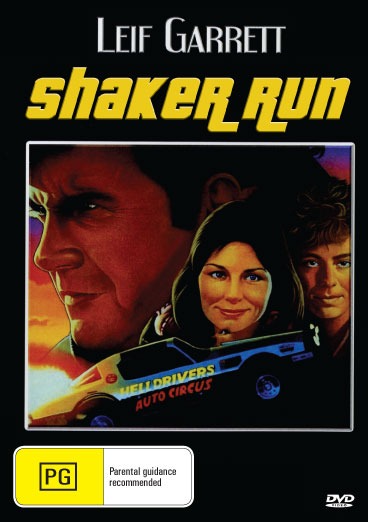 DVD cover of Shaker Run drama featuring Cliff Robertson and Leif Garrett, displayed with movie title and cast names.