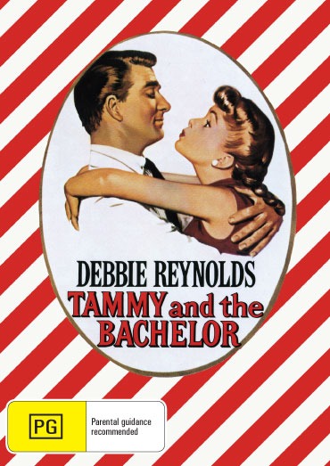 DVD cover of Tammy and the Bachelor featuring Debbie Reynolds and Walter Brennan, a romantic classic film.