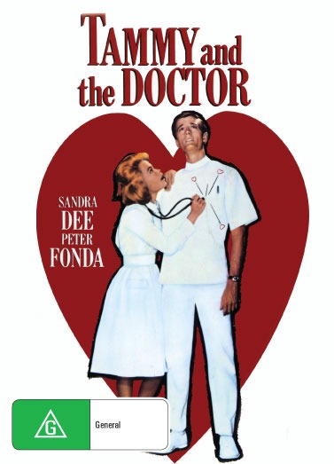 DVD cover of "Tammy And The Doctor" comedy featuring Sandra Dee and Peter Fonda, showing the movie poster with characters.