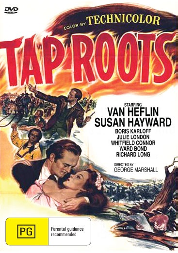 Tap Roots DVD featuring War, Van Heflin, and Susan Hayward, a rare collectible film on a variable DVD from rareandcollectibledvds.