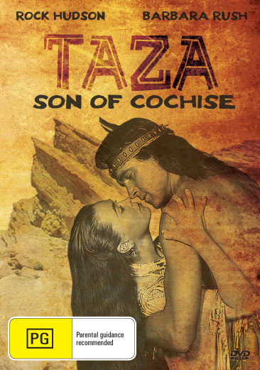 DVD cover of Taza Son of Cochise featuring Rock Hudson and Barbara Rush, showcasing a vintage Western film by Rare and Collectible DVDs