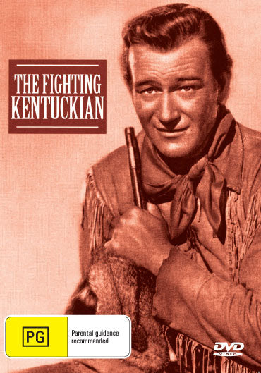 DVD cover of The Fighting Kentuckian featuring John Wayne and Vera Ralston, an adventure film from RareandCollectibleDVDs.