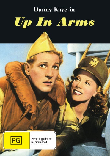 DVD of the comedy film "Up In Arms" starring Danny Kaye and Dana Andrews from Rare and Collectible DVDs.