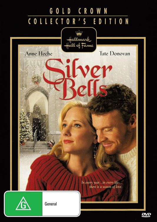 Silver Bells DVD featuring Anne Heche and Tate Donovan, family holiday movie, variation from rareandcollectibledvds.