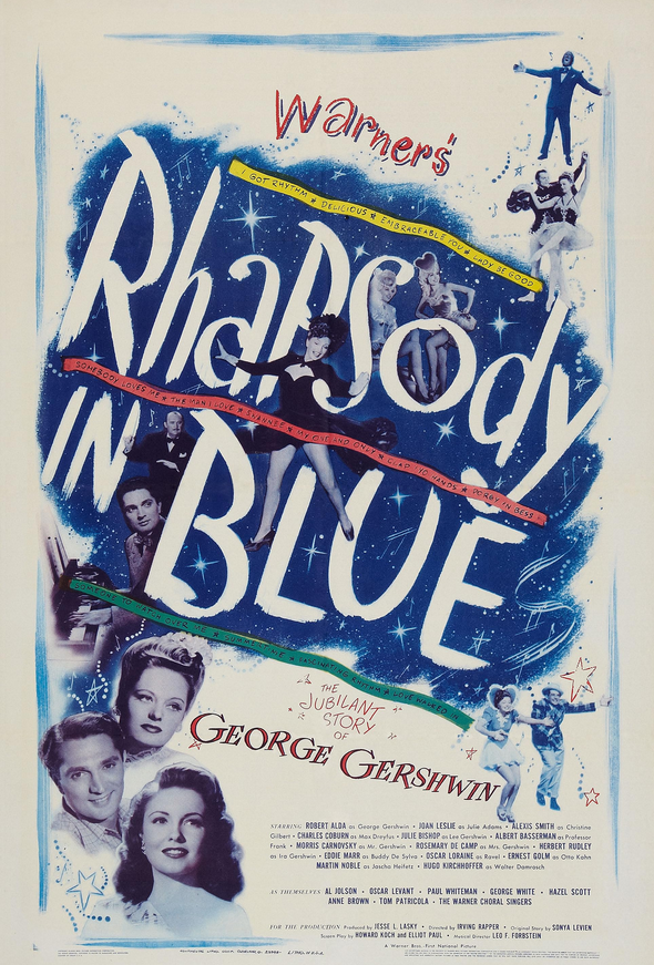 Rhapsody in Blue DVD featuring Robert Alda and Joan Leslie, musical movie from Timeless Classic DVD collection.
