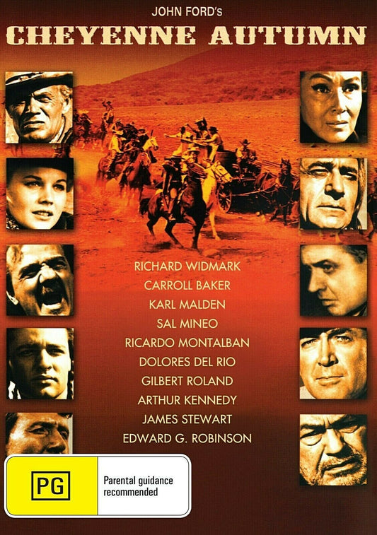 Cheyenne Autumn DVD featuring Richard Widmark and Carroll Baker, classic drama film on a Timeless Classic DVD disc.