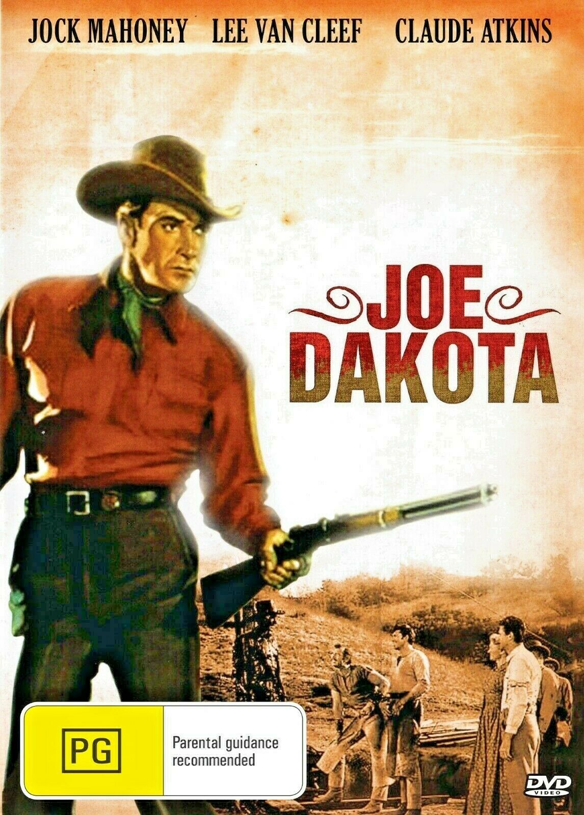 Joe Dakota Western DVD featuring Jock Mahoney and Luana Patten, classic Timeless Classic DVD movie with action-packed scenes.