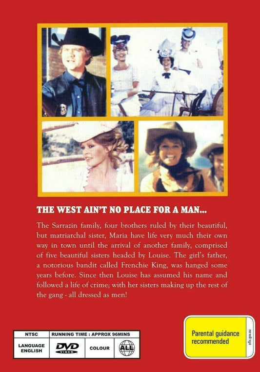 DVD cover of The Legend of Frenchie King featuring Brigitte Bardot and Claudia Cardinale, classic action movie from Timeless Classic DVD.