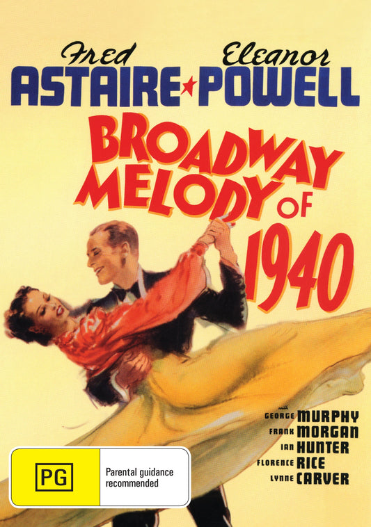 DVD of Broadway Melody of 1940 musical featuring Fred Astaire and Eleanor Powell, displayed with cover art from Timeless Classic DVD.