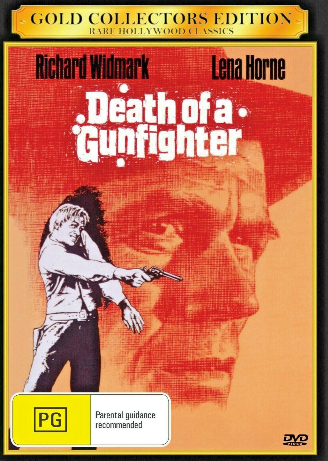DVD cover of "Death of a Gunfighter" comedy movie featuring Richard Widmark and Lena Horne, from Timeless Classic DVD collection.