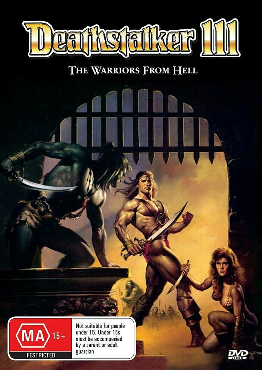 DVD cover of Deathstalker III: The Warriors from Hell featuring John Allen Nelson and Carla Herd, action movie from Timeless Classic DVD.