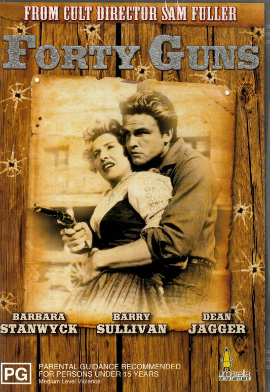 Forty Guns DVD featuring Western movie with Barbara Stanwyck and Barry Sullivan, part of Timeless Classic DVD collection.
