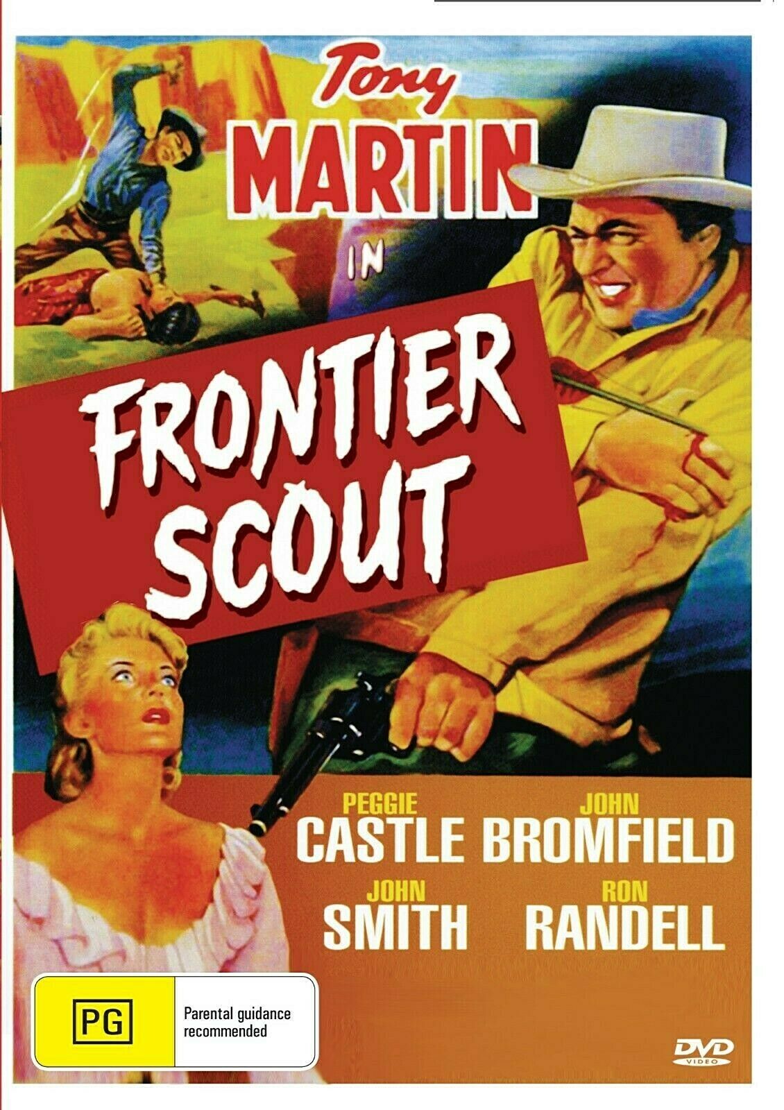 Frontier Scout 1956 DVD featuring Tony Martin and Peggie Castle, a classic romance movie on a Timeless Classic DVD.