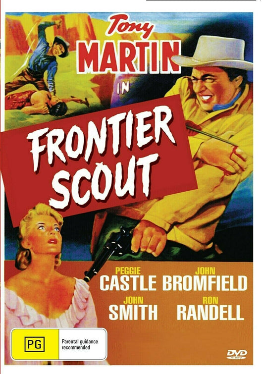 Frontier Scout 1956 DVD featuring Tony Martin and Peggie Castle, a classic romance movie on a Timeless Classic DVD.